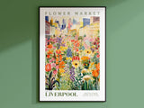 Liverpool Flower Market Poster