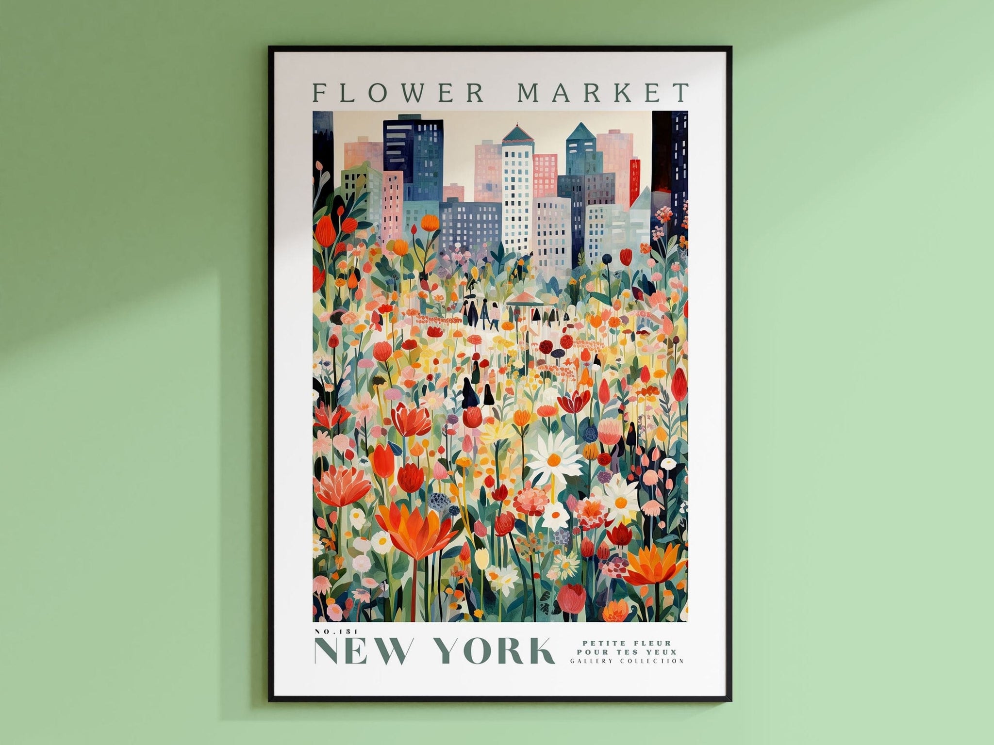 New York Flower Market Poster