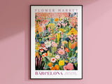 Barcelona Flower Market Poster