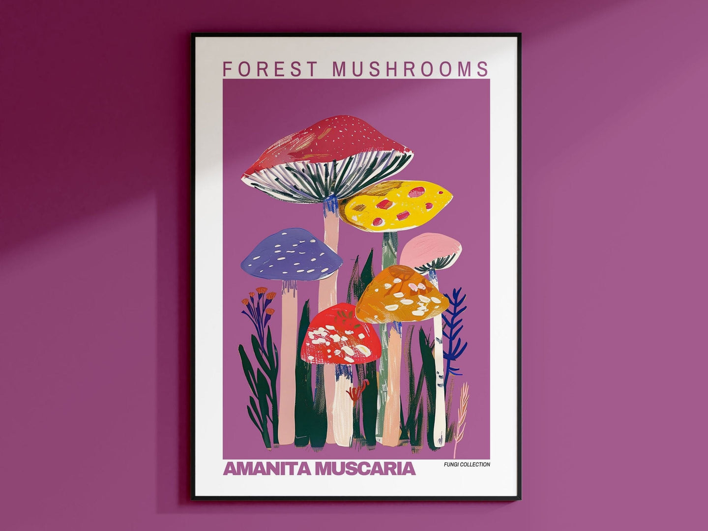 Mushroom Prints, Mushroom Poster, Mushroom Illustrations, Mushroom Decor, Botanical Prints, Vintage Mushroom, Mushroom Wall Art, Retro Art