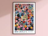 Brasilia Flower Market Poster