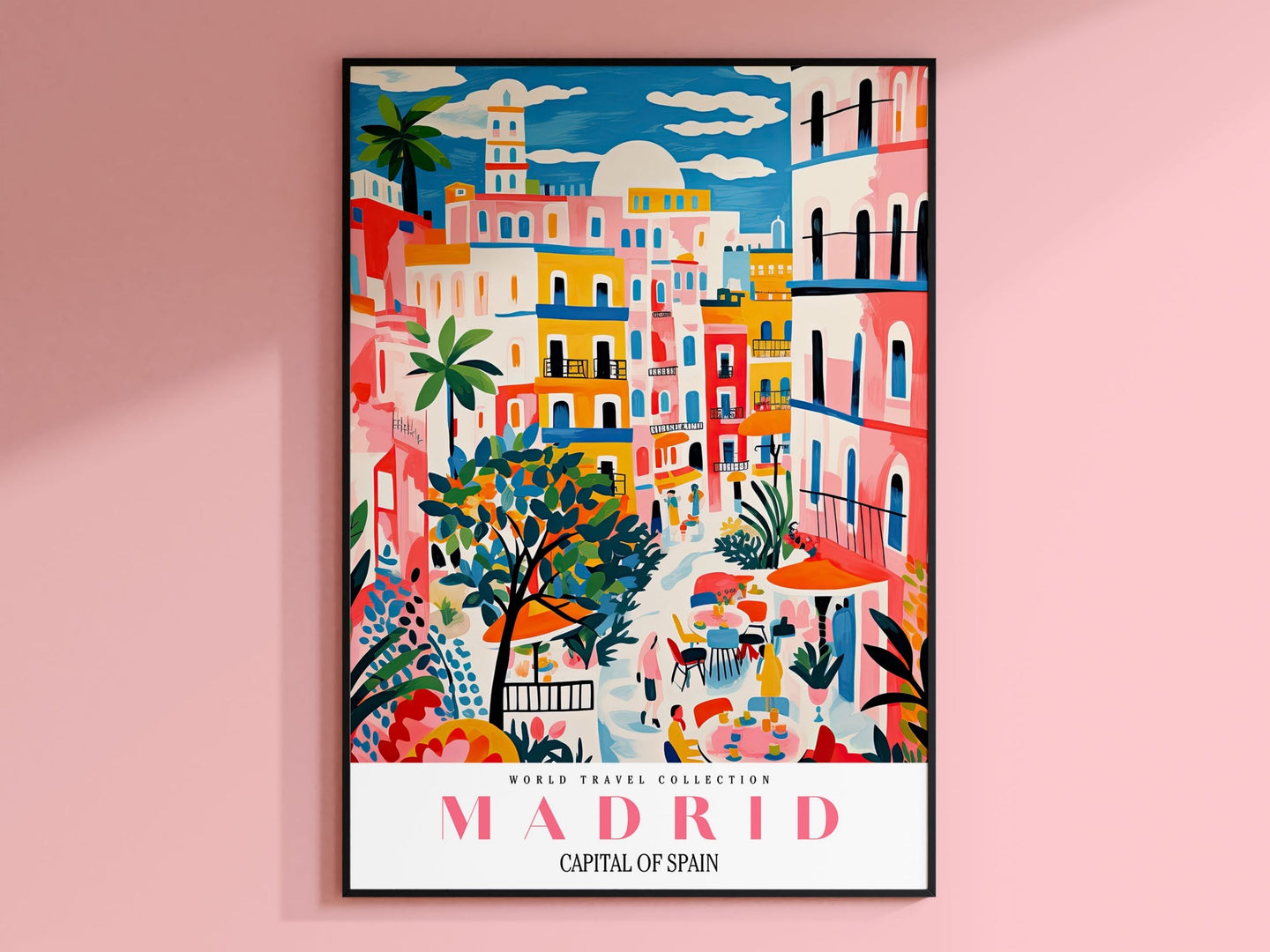 Madrid Travel Poster, Spain Print, Madrid Wall Art, Vintage Poster, Retro Poster, City Wall Art, European Wall Art, Madrid Poster, Capital