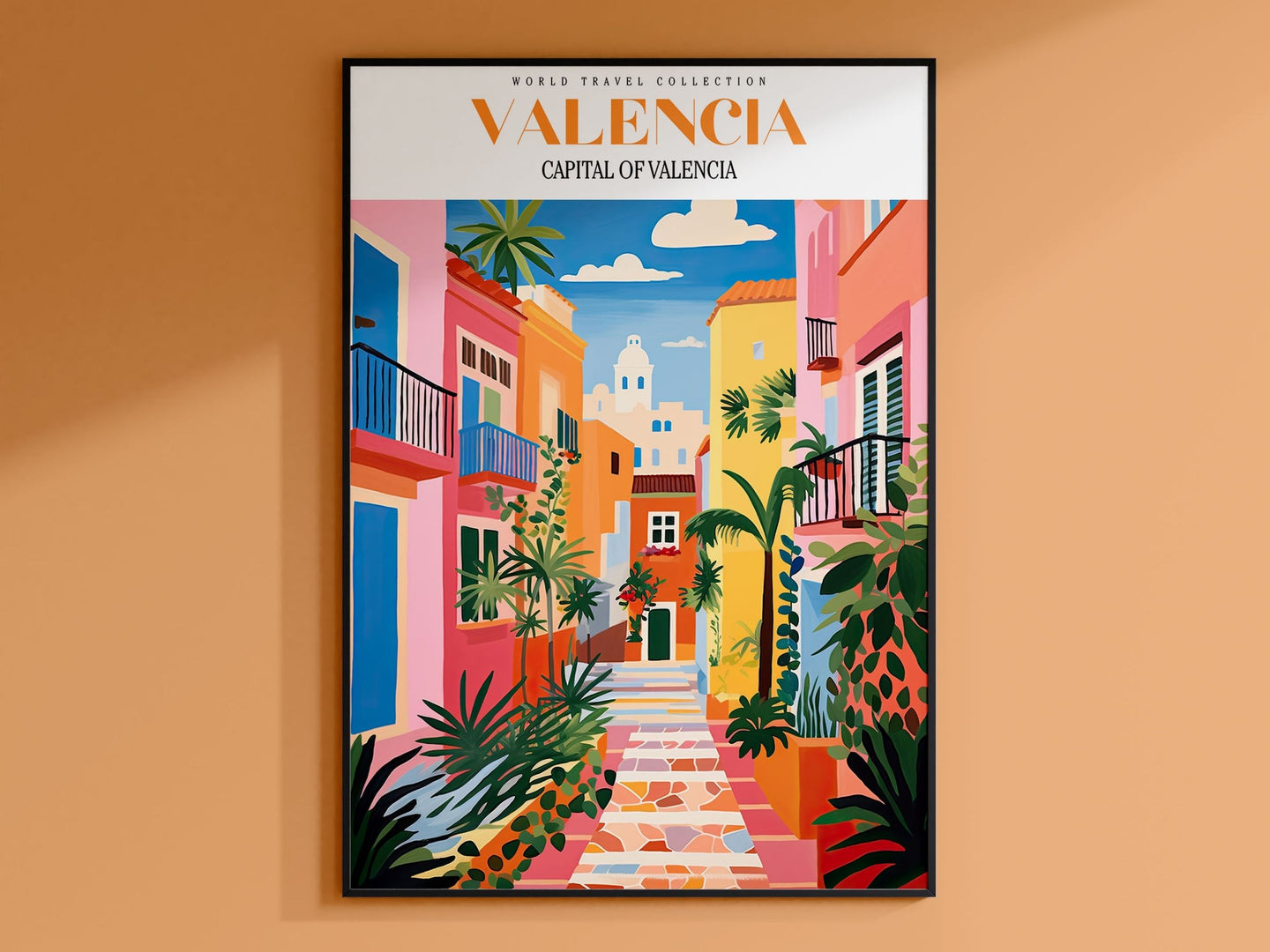 Valencia Print, Valencia Travel Poster, Spain Wall Art, City Poster, Colorful Wall Art, Trendy Wall Art, Gallery Wall Prints, Valencia Spain