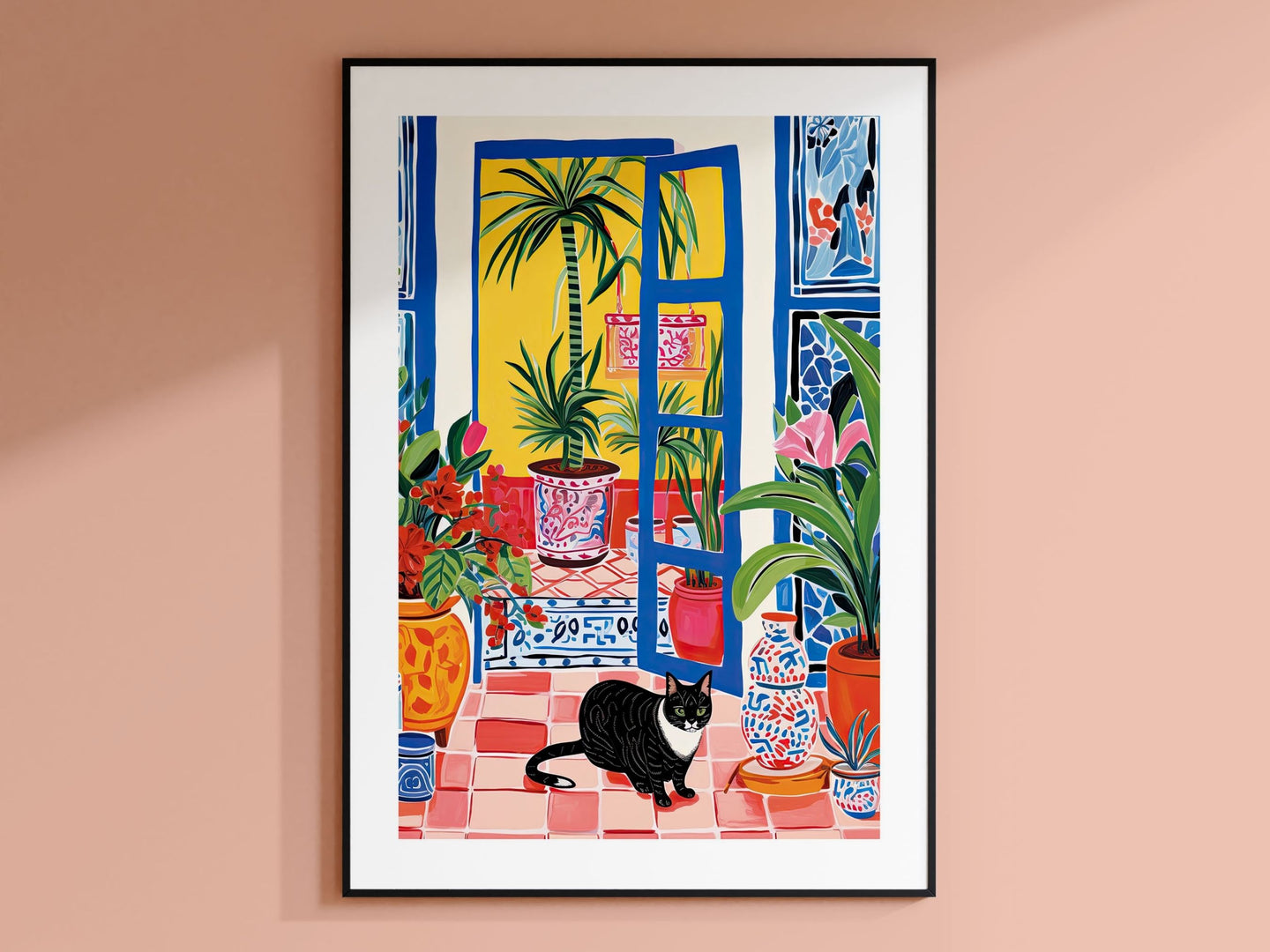 Boho Cat Print, Cat Wall Art, Art for Pet Lovers, Boho Nursery Cat Art, Modern Pet Art, Cute Cat Print, Cat Poster, Cat Illustration