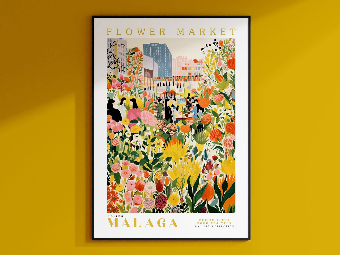 Malaga Flower Market Poster