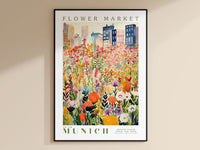 Münchens blomstermarked plakat