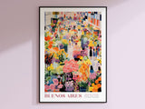 Buenos Aires Flower Market Poster
