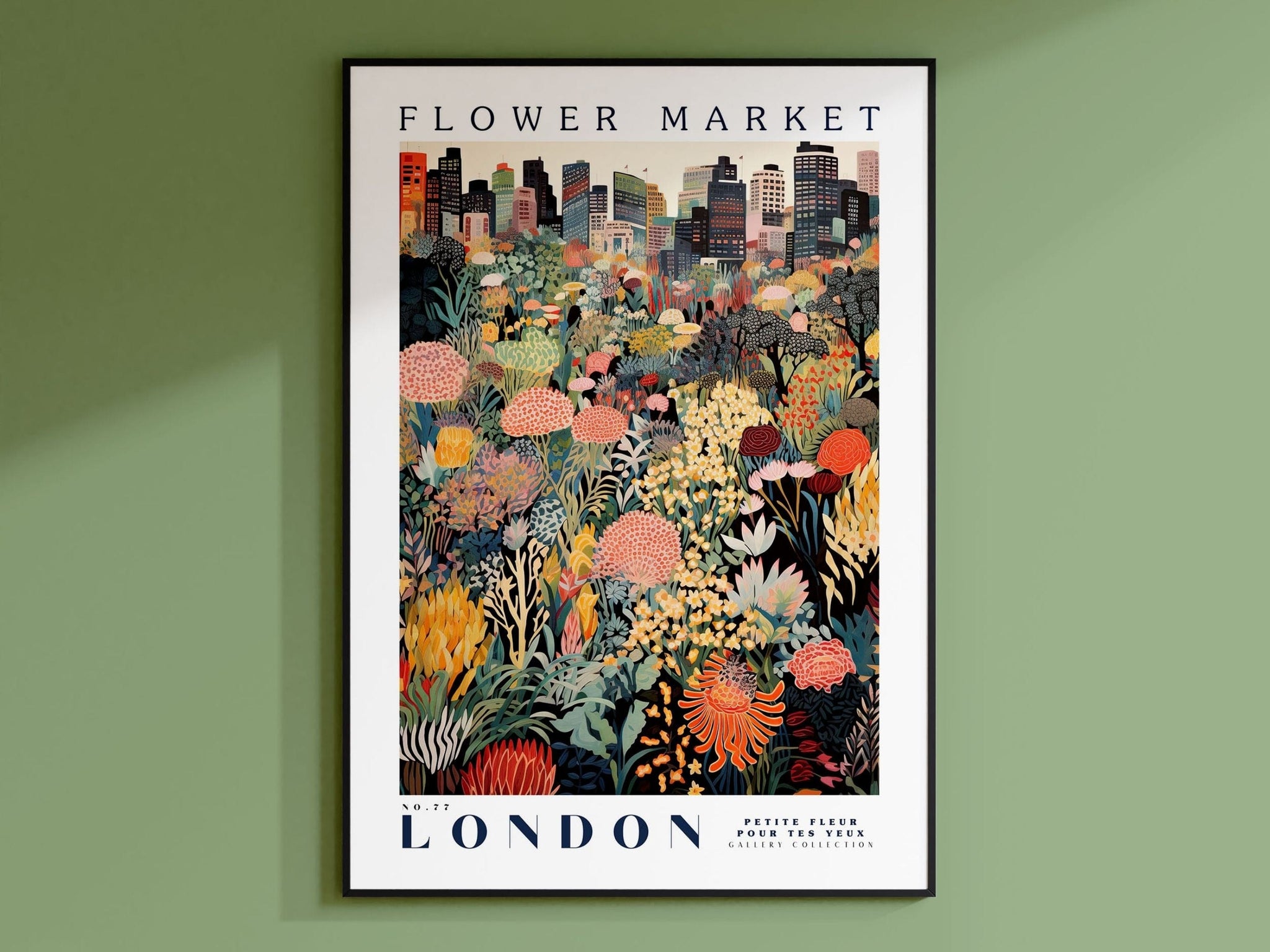 London Flower Market Poster