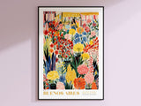 Buenos Aires Flower Market Poster