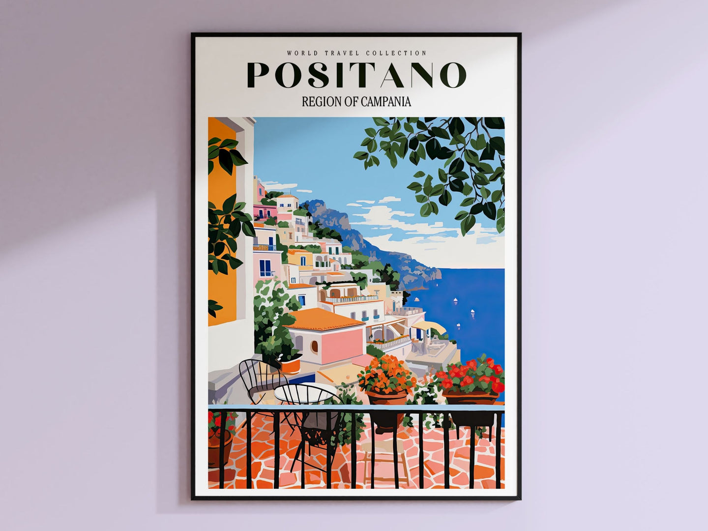 Positano, Amalfi Coast Art Print, Italy Art Print, Travel Gift, Travel Poster, Europe Print, Italian Coast, Italian Riviera, Travel Gift