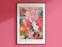 Hawaii Flower Market Poster