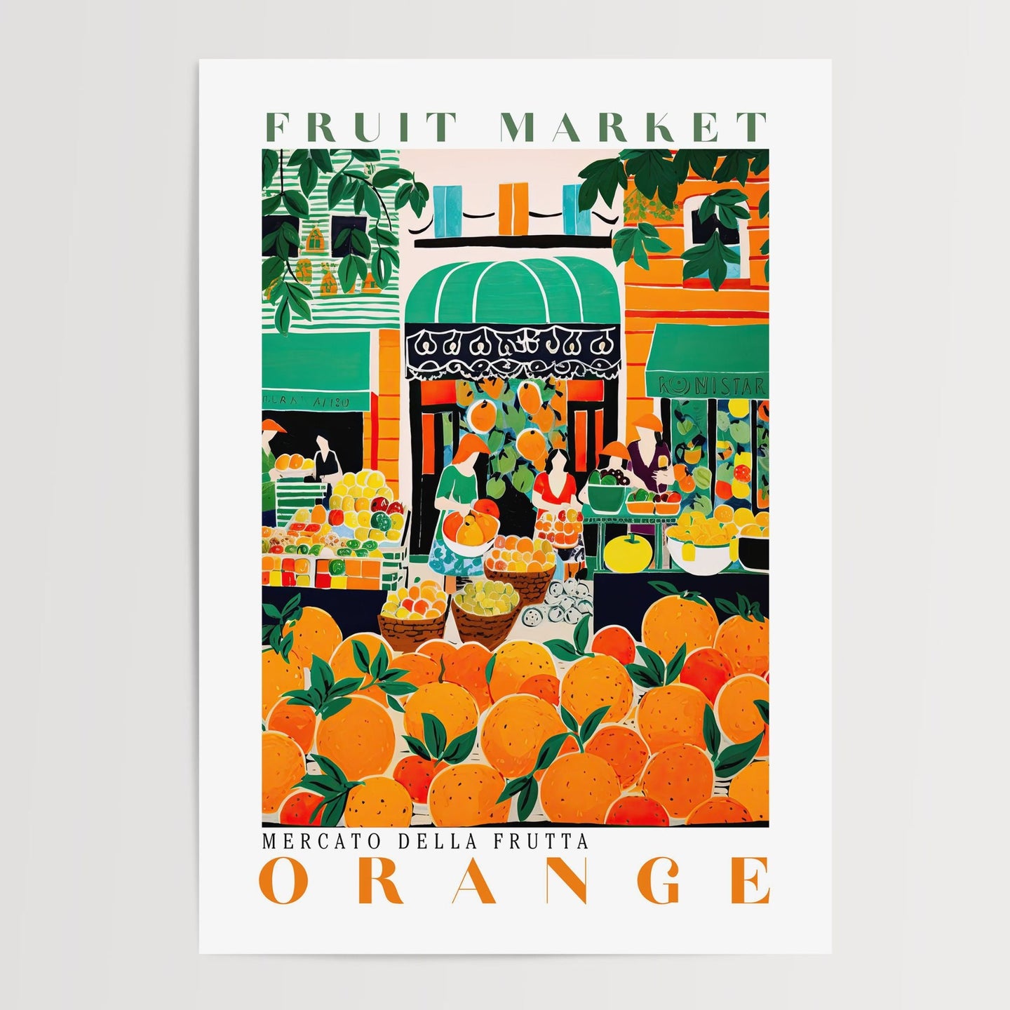 Orange Fruit Market Poster