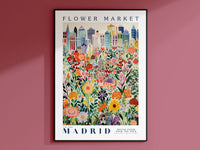 Madrid Flower Market Poster