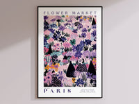 Paris Flower Market Poster