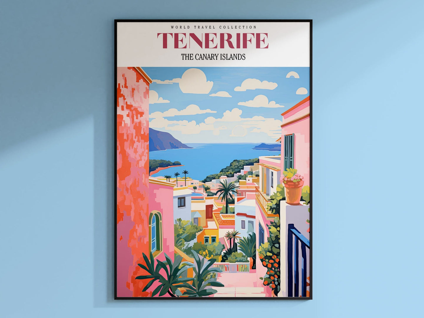 Tenerife Travel Poster, Tenerife Poster, Europe Print, Spain Art Print, Travel Art Print, Spain Poster, City Poster, Trendy Wall Art