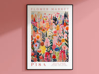 Pisa Flower Market Poster