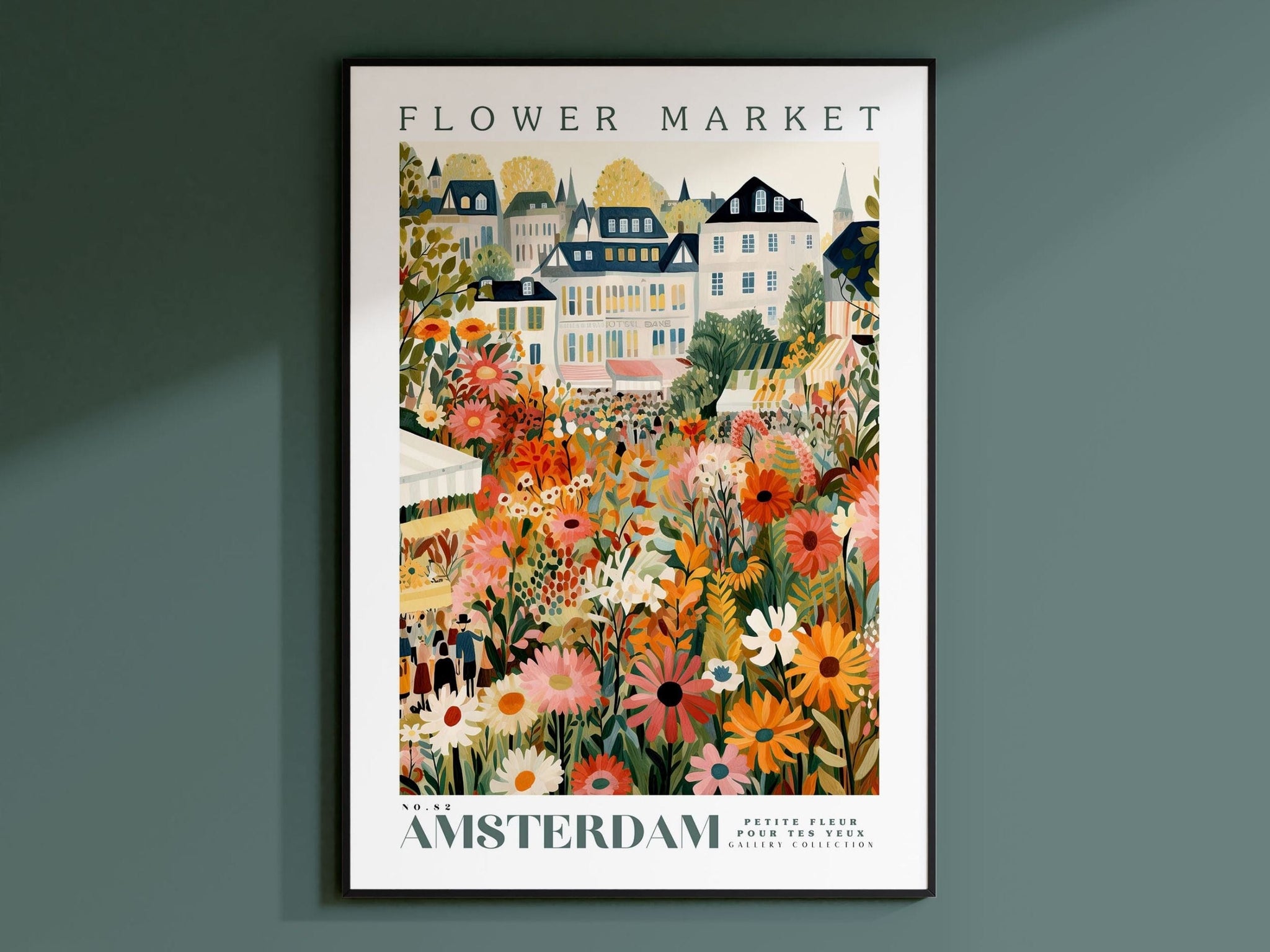 Amsterdam blomstermarked plakat