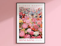 Hong Kong Flower Market Poster