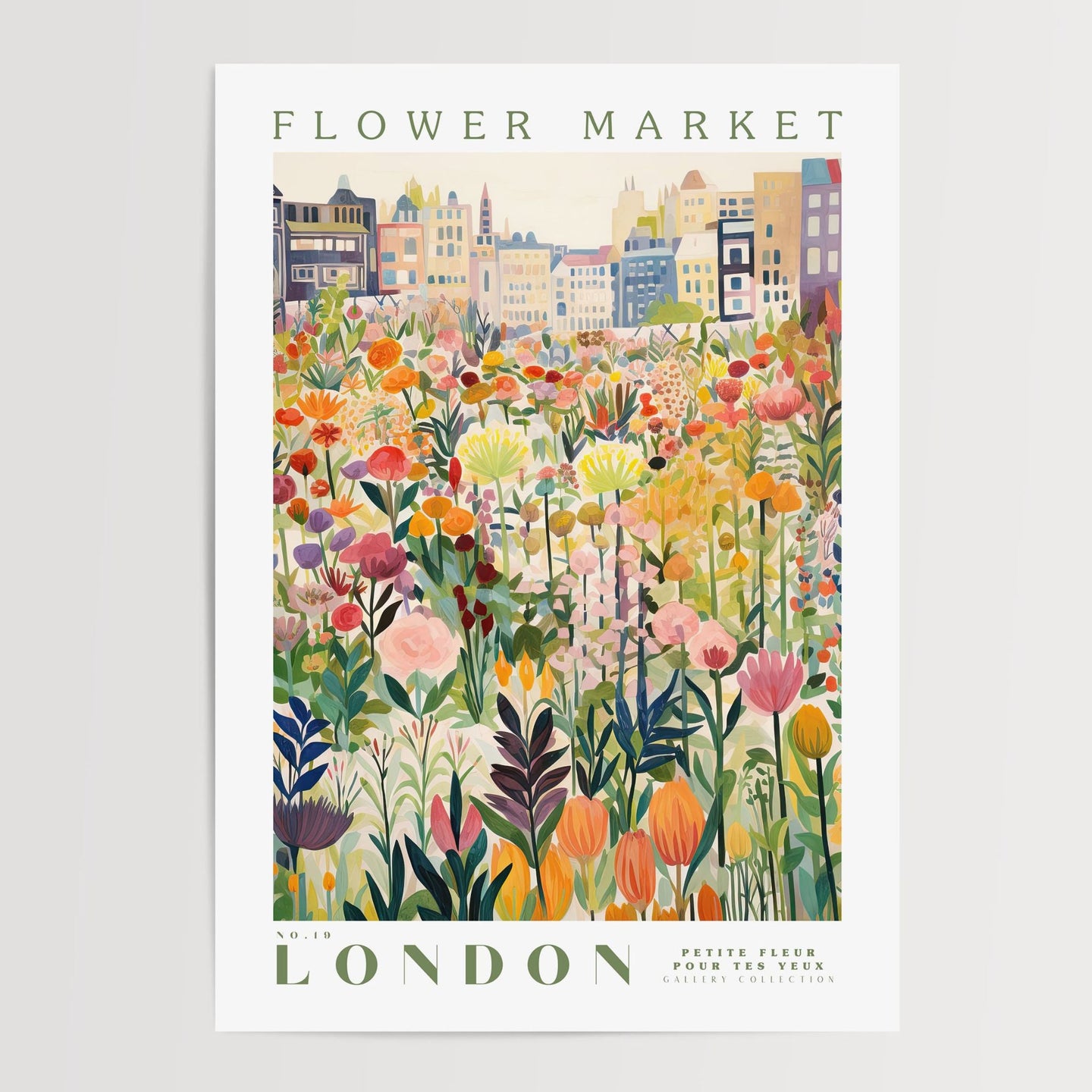 London Flower Market Poster