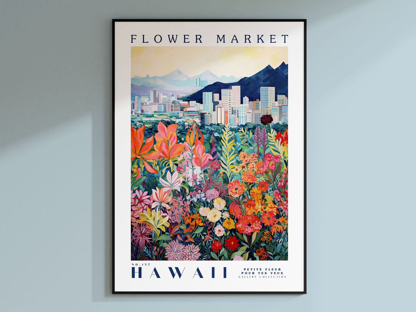 Hawaii Flower Market Poster