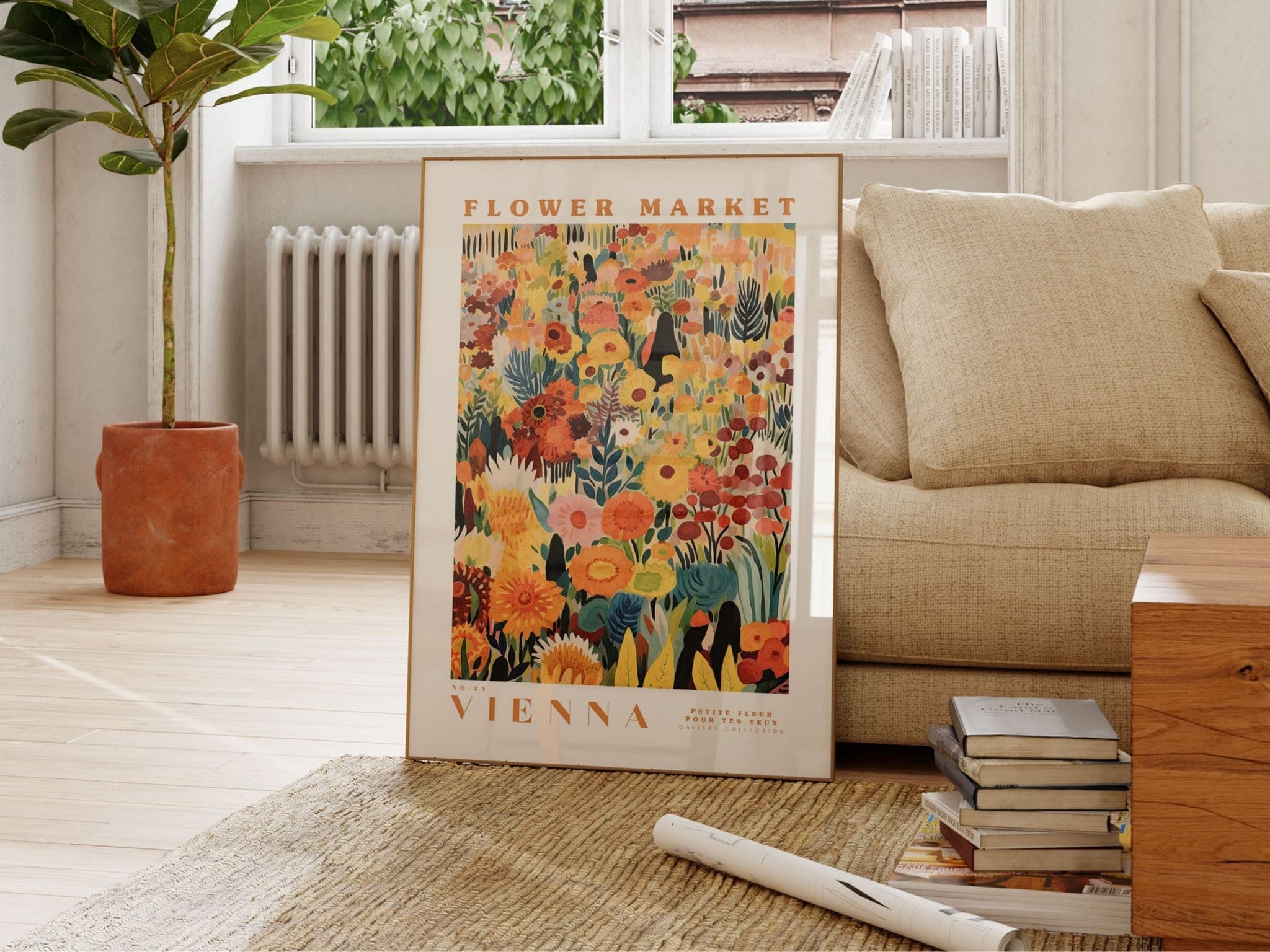 Vienna Flower Market Poster