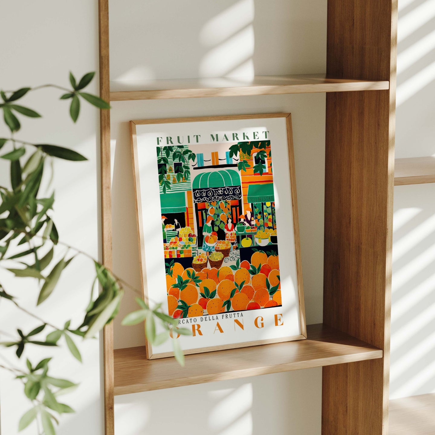 Orange frugtmarked plakat