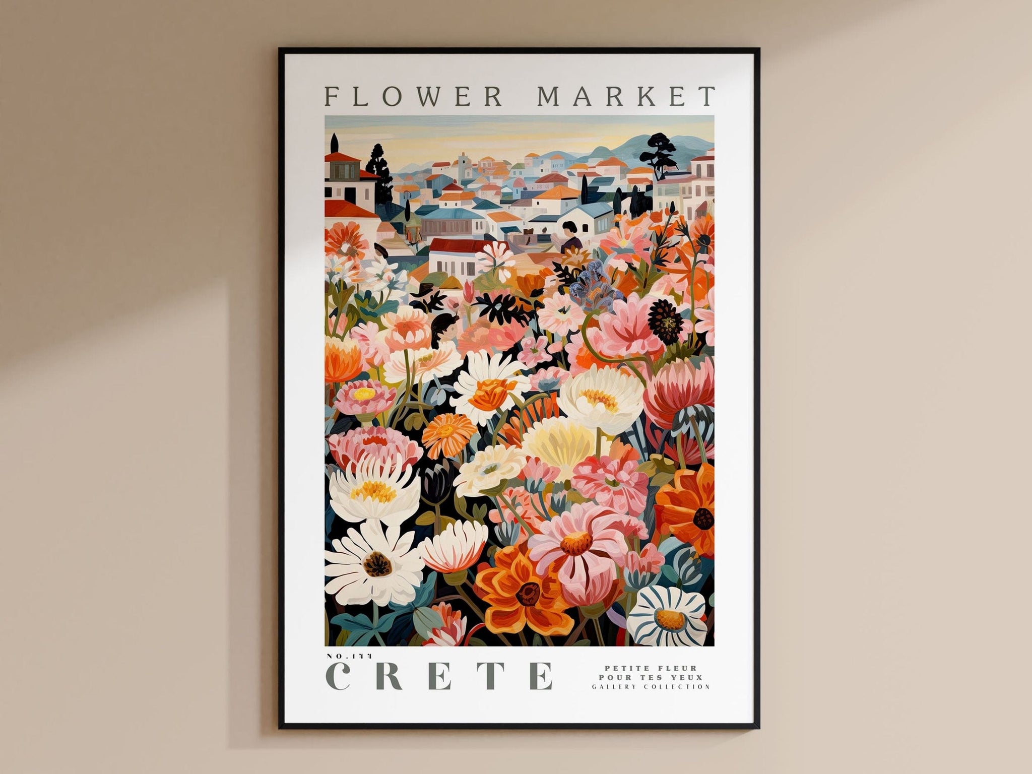 Crete Flower Market Poster