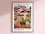 Flower Market Bergen Poster