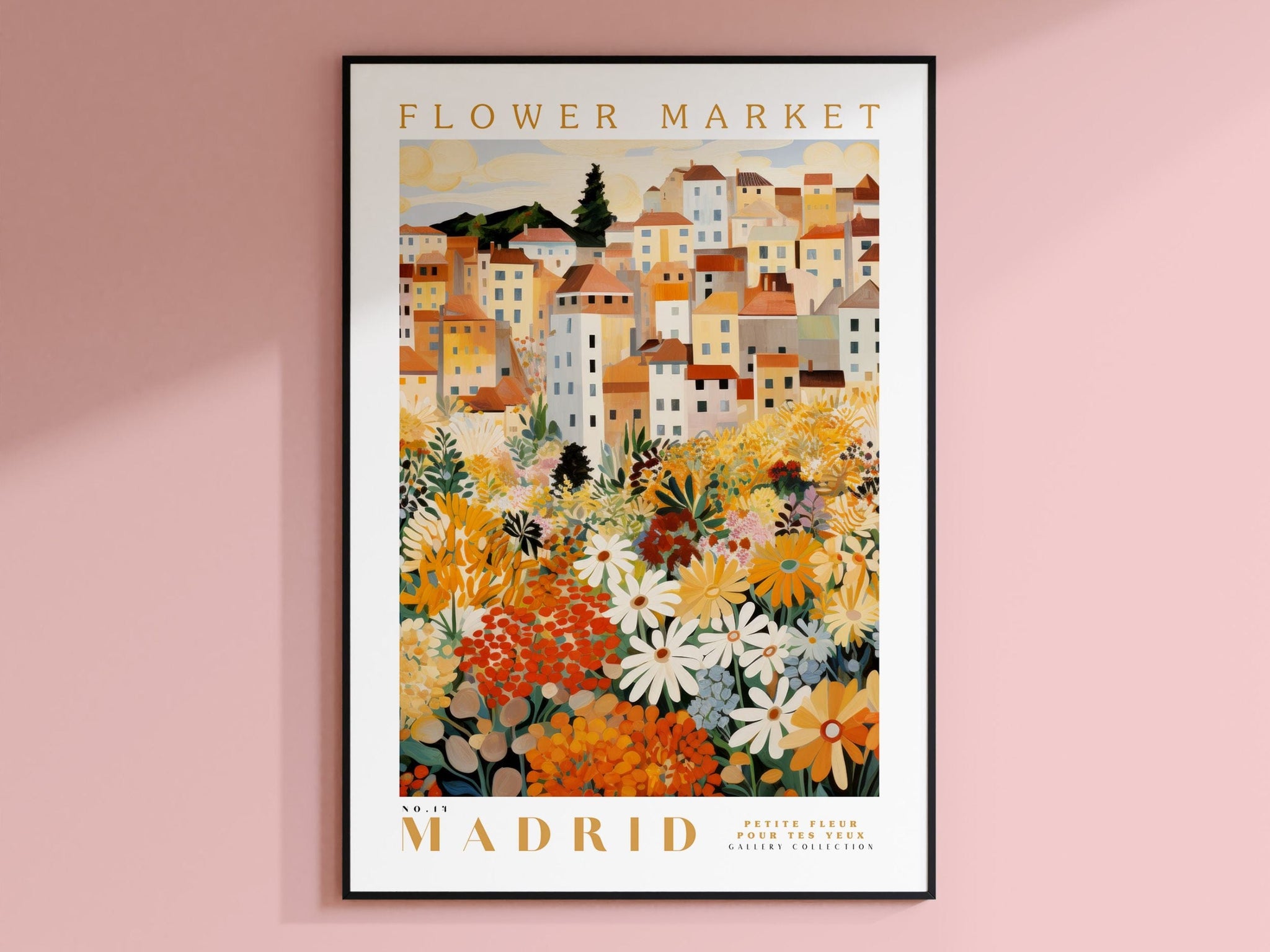 Madrid Flower Market Poster