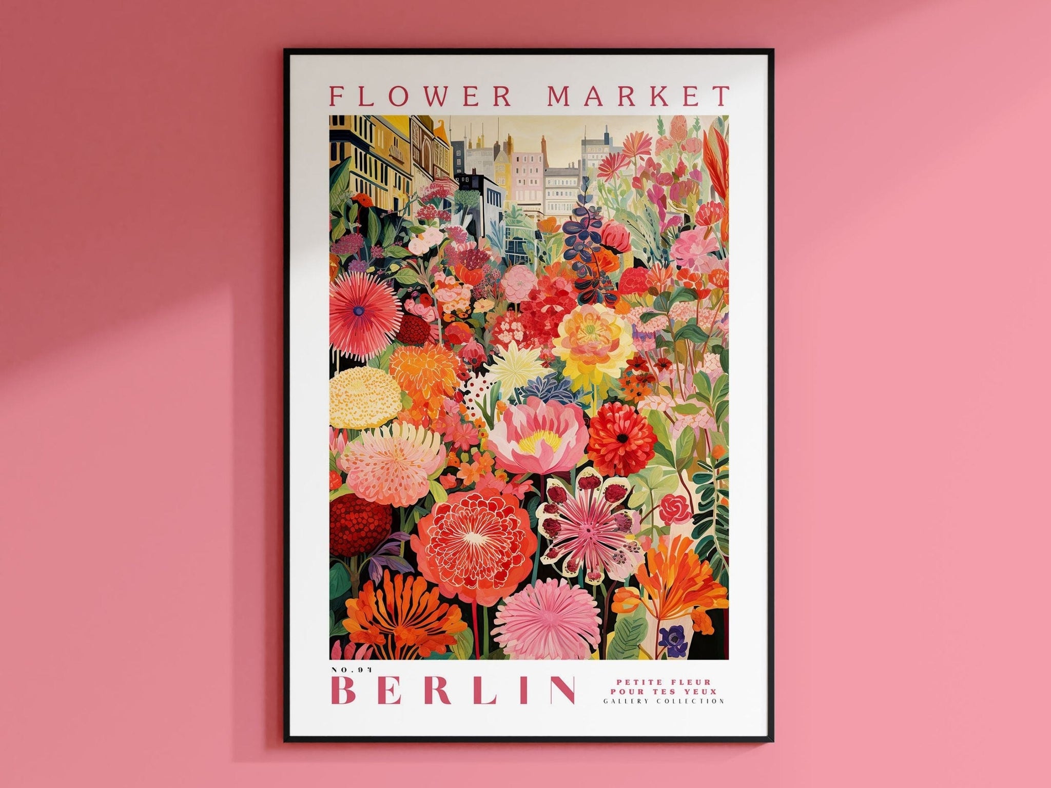 Flower Market Berlin Poster