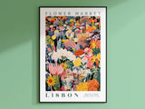 Flower Market Lisbon Poster