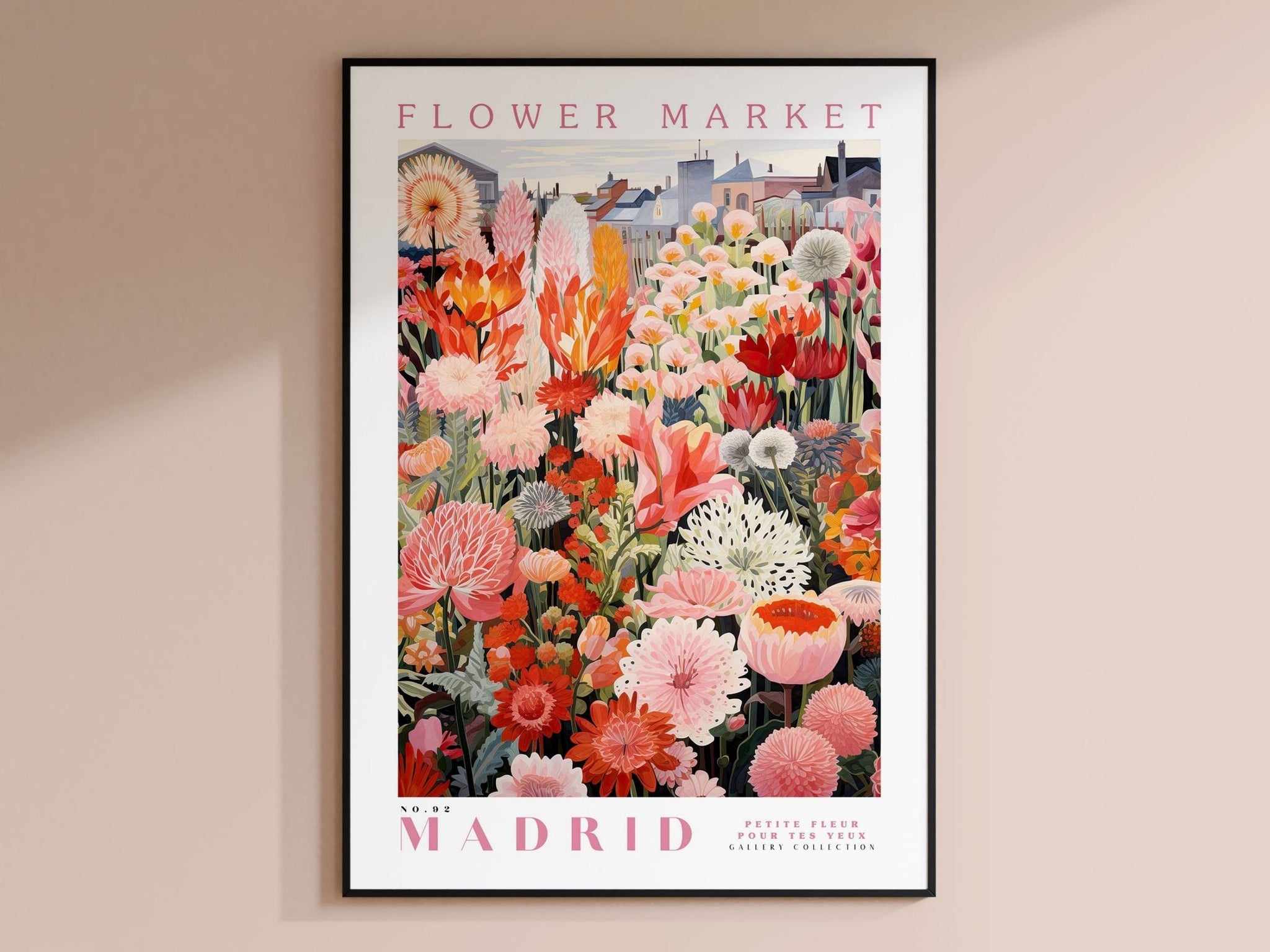 Madrid Flower Market Poster