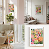 a living room filled with furniture and flowers