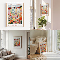 a living room filled with furniture and paintings