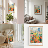 a living room filled with furniture and flowers