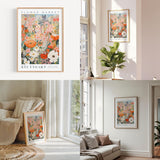 a living room filled with furniture and flowers