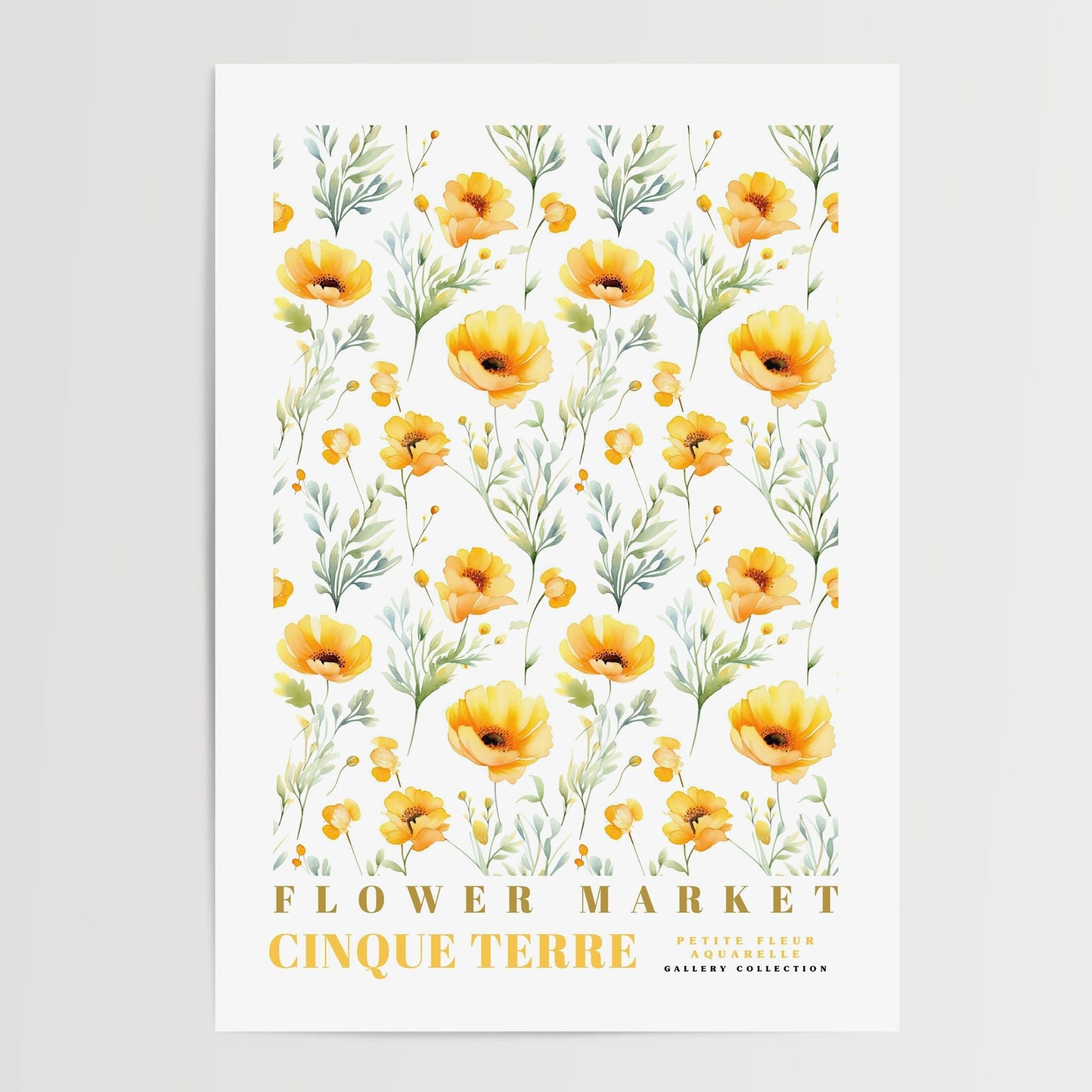 Cinque Terre Flower Market Poster