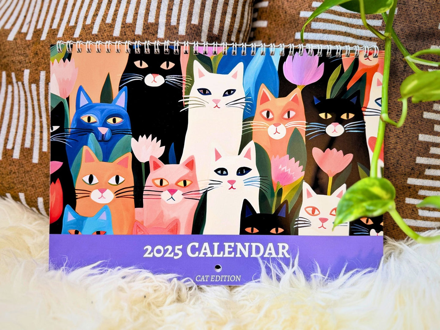 2025 Calendar with Cat Drawings & Illustrations - 8.5" x 11" (US) - A4 (EU) - Calendars - Enchanted Sights