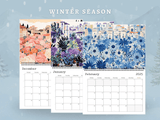 2025 Calendar with Floral Illustrations - 8.5" x 11" (US) - A4 (EU) - Calendars - Enchanted Sights