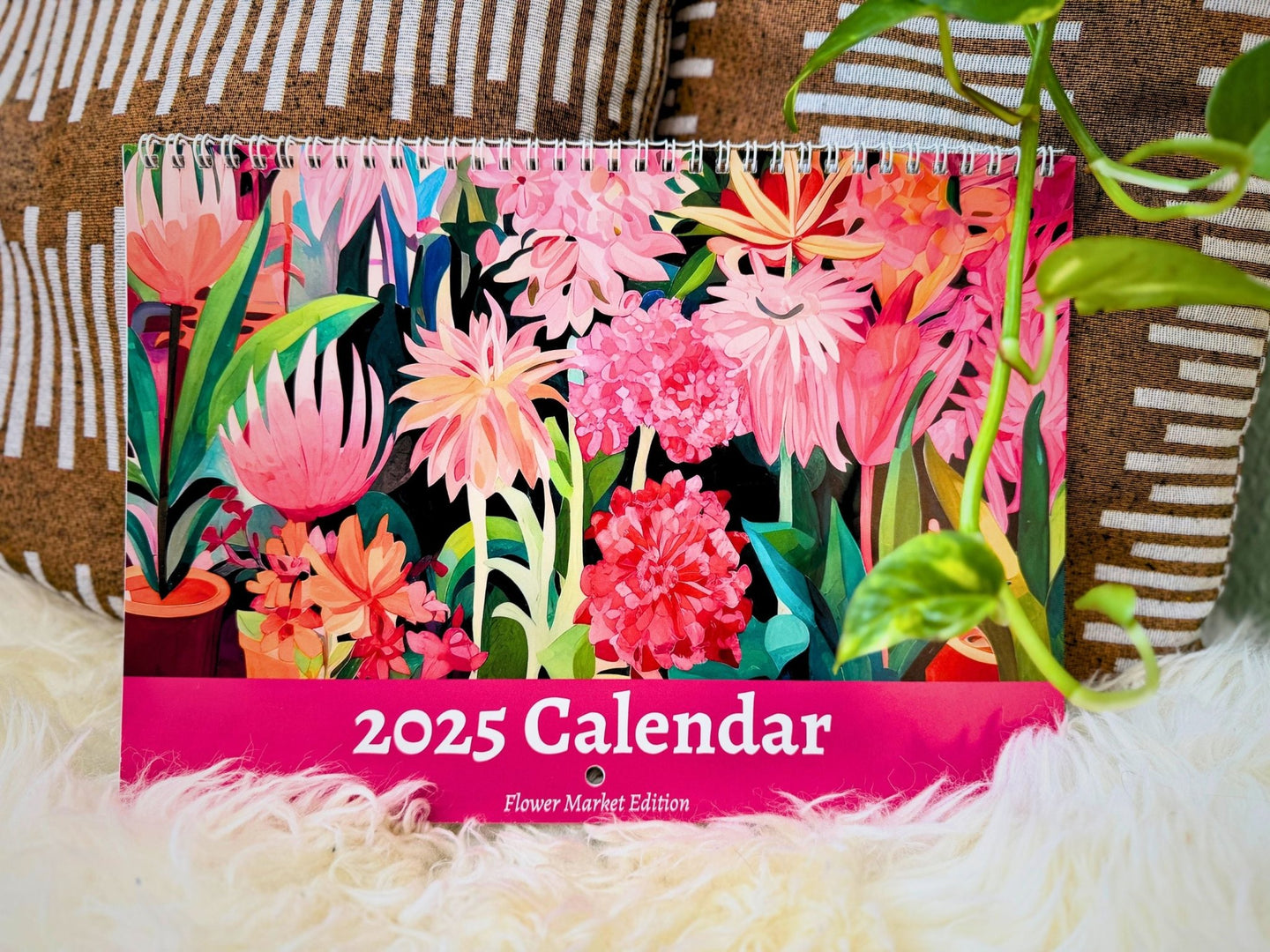 2025 Calendar with Floral Illustrations - 8.5" x 11" (US) - A4 (EU) - Calendars - Enchanted Sights