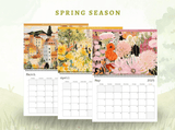 2025 Calendar with Floral Illustrations - 8.5" x 11" (US) - A4 (EU) - Enchanted SightsCalendarsEnchanted Sights