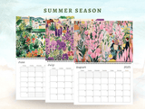 2025 Calendar with Floral Illustrations - 8.5" x 11" (US) - A4 (EU) - Calendars - Enchanted Sights