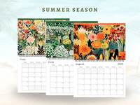 2025 Calendar with Floral Illustrations - 8.5" x 11" (US) - A4 (EU) - Enchanted SightsCalendarsEnchanted Sights