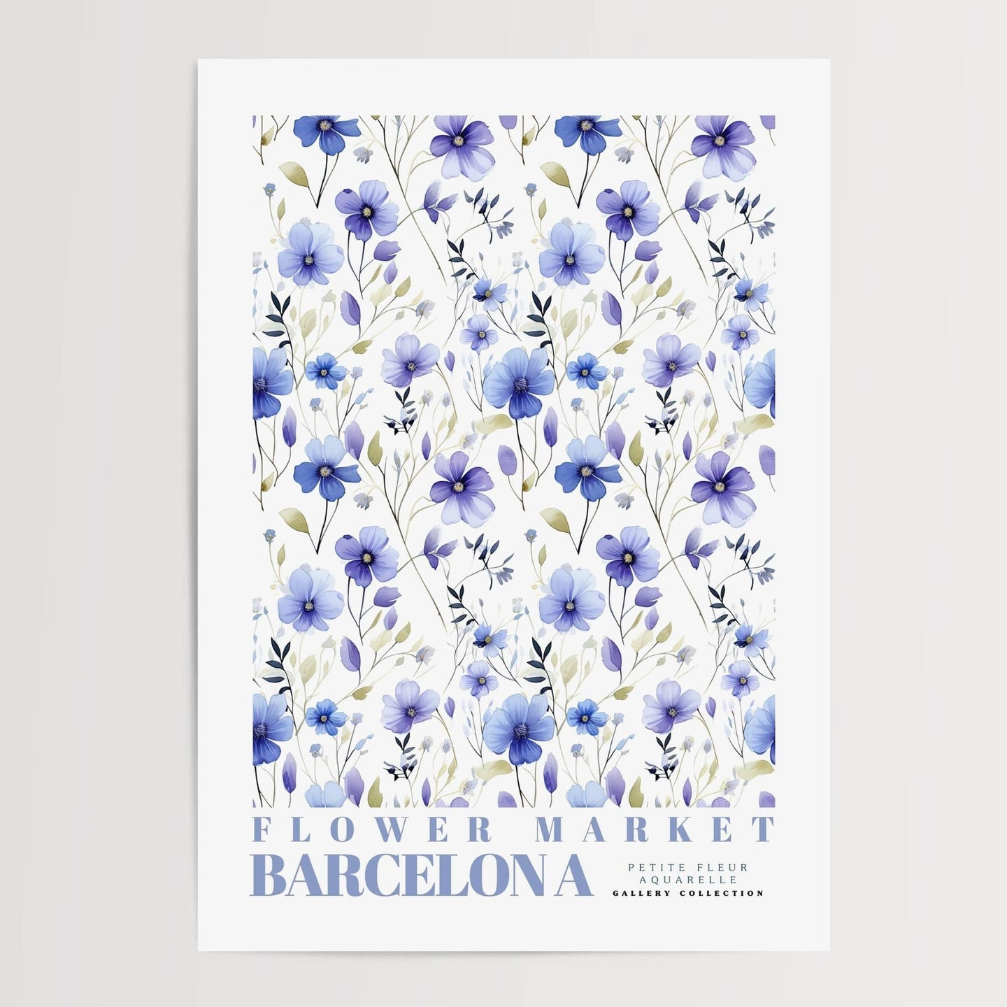 Barcelona Flower Market Poster