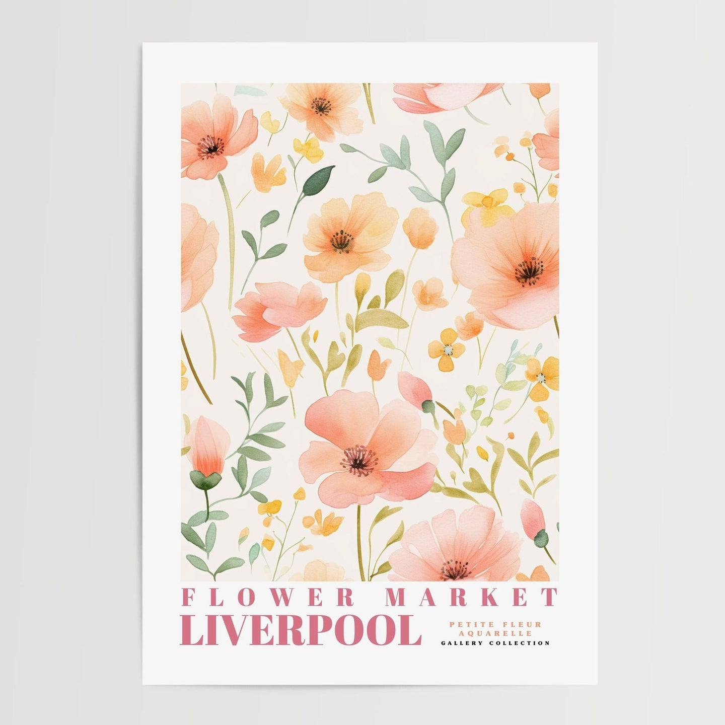 Liverpool Flower Market plakat 