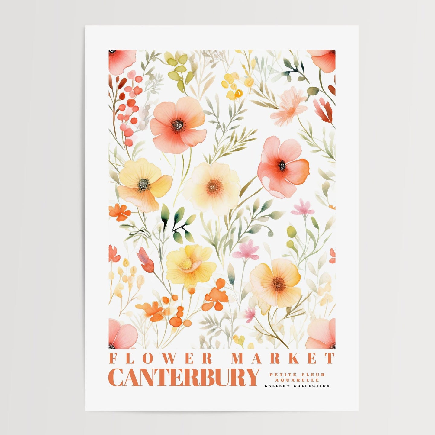 Canterbury Flower Market Poster