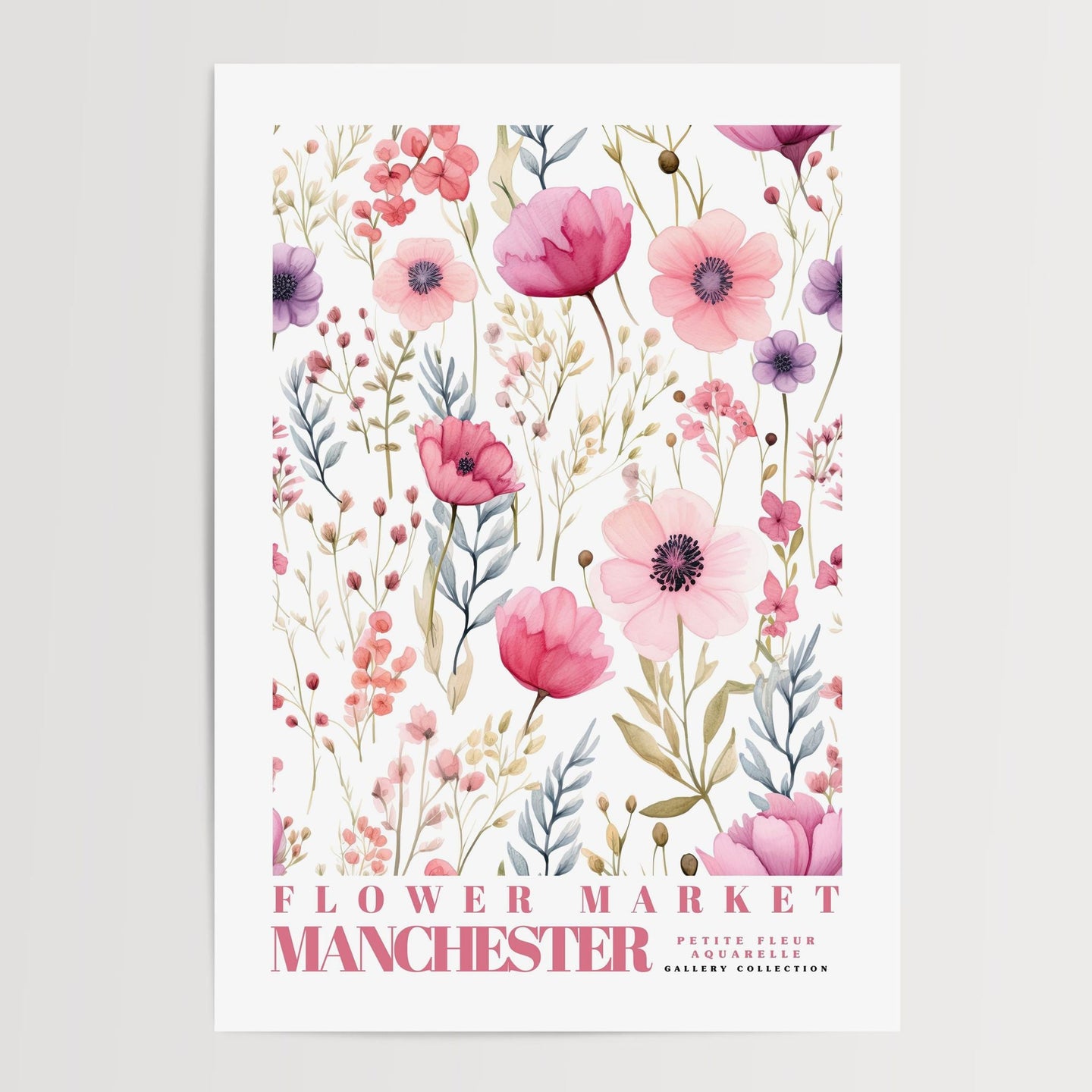 Manchester Flower Market Poster