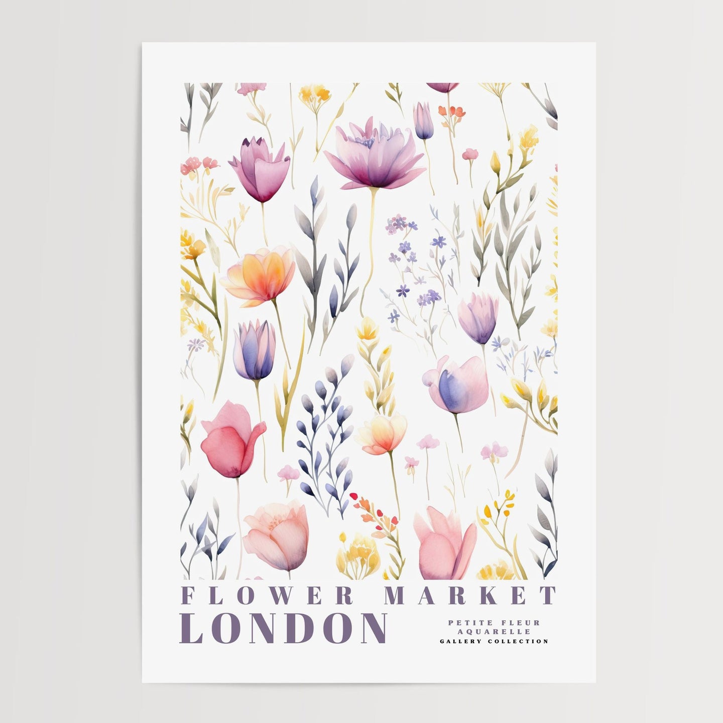 London Flower Market Poster