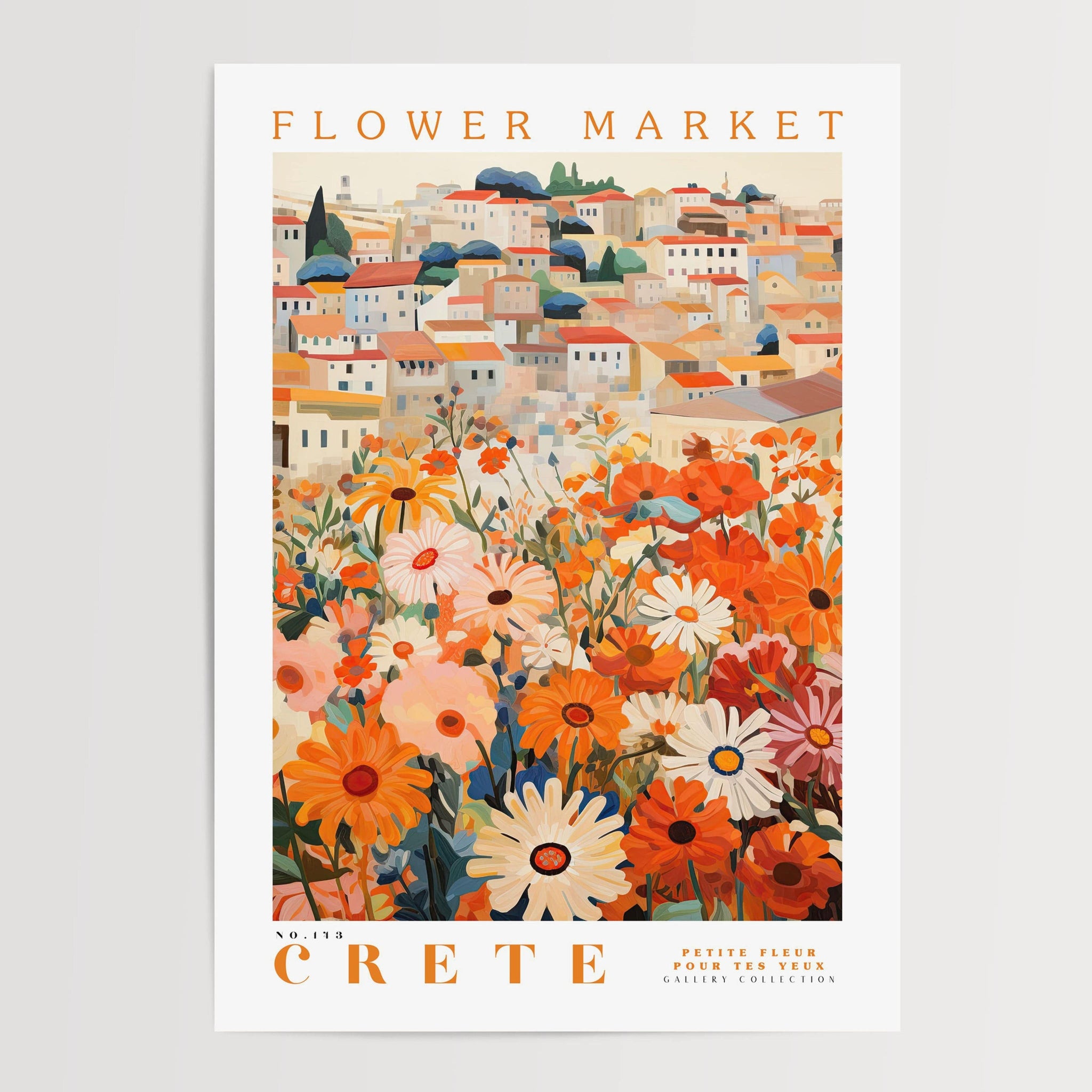 Crete Flower Market Poster