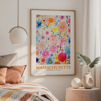 Massachusetts Flower Art Print